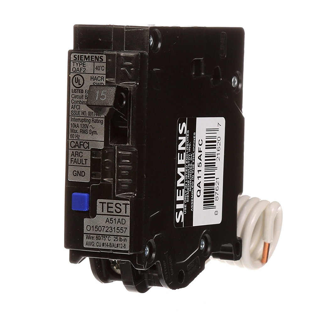 15A Arc Fault Circuit Interrupter Breaker