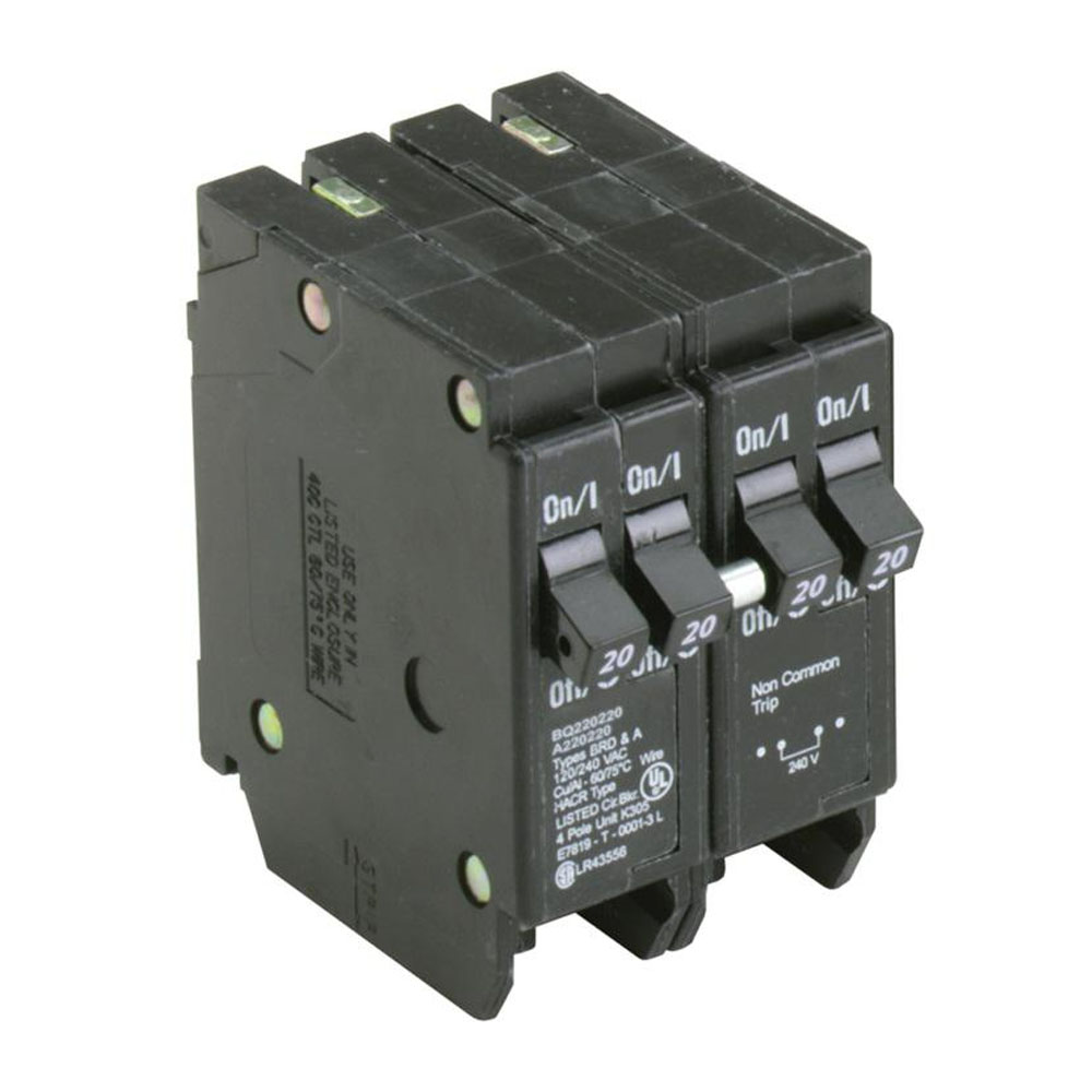 2 20A Double Pole Circuit Breaker