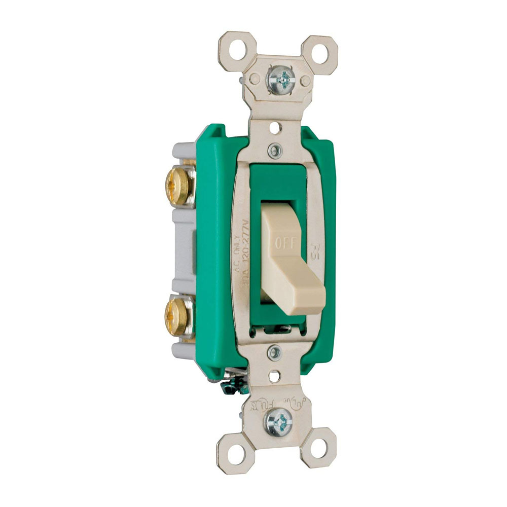 30A Ivory Heavy-Duty Double-Pole Toggle Switch