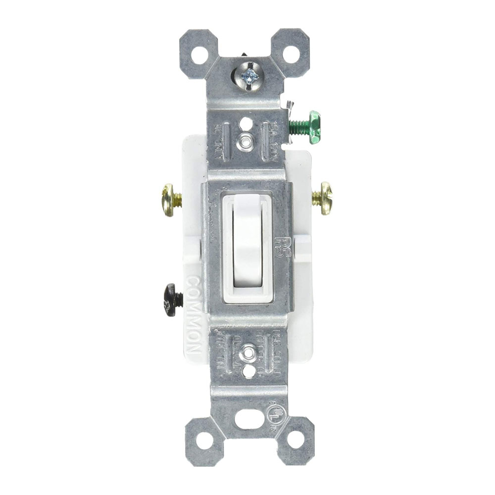 Pass & Seymour - Legrand 15A White 3-Way Toggle Switch