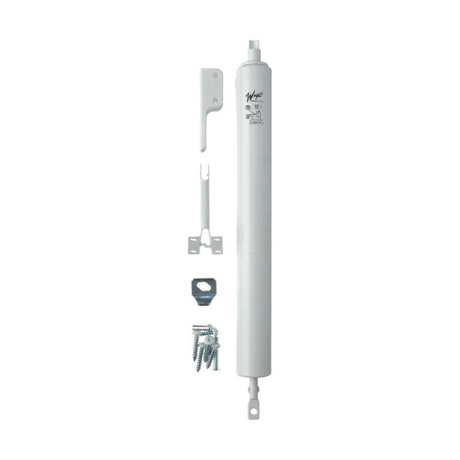 White, Pneumatic Door Closer, For Wood or Metal Out Swinging Doors