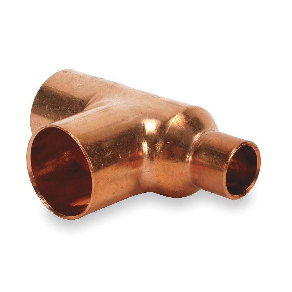 2 X 1/2 X 2 COP RED TEE