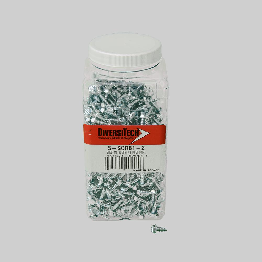 8 x 1/2 Taper Point, pack of 1,000