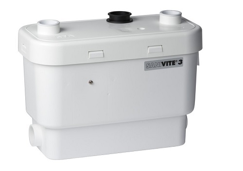 Saniflo 008 SANIVITE Gray Heavy Duty Water Pump, White 
