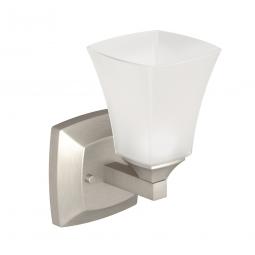 Moen Voss Brushed Nickel One Globe Bath Light